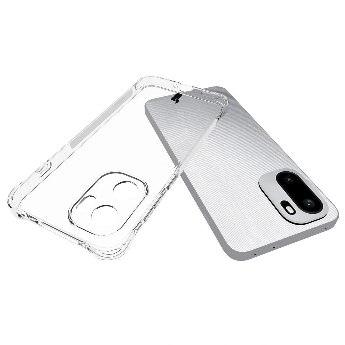 Handyhülle + 2x Folie für OnePlus 15R, Bizon Case Clear Pack, Transparent
