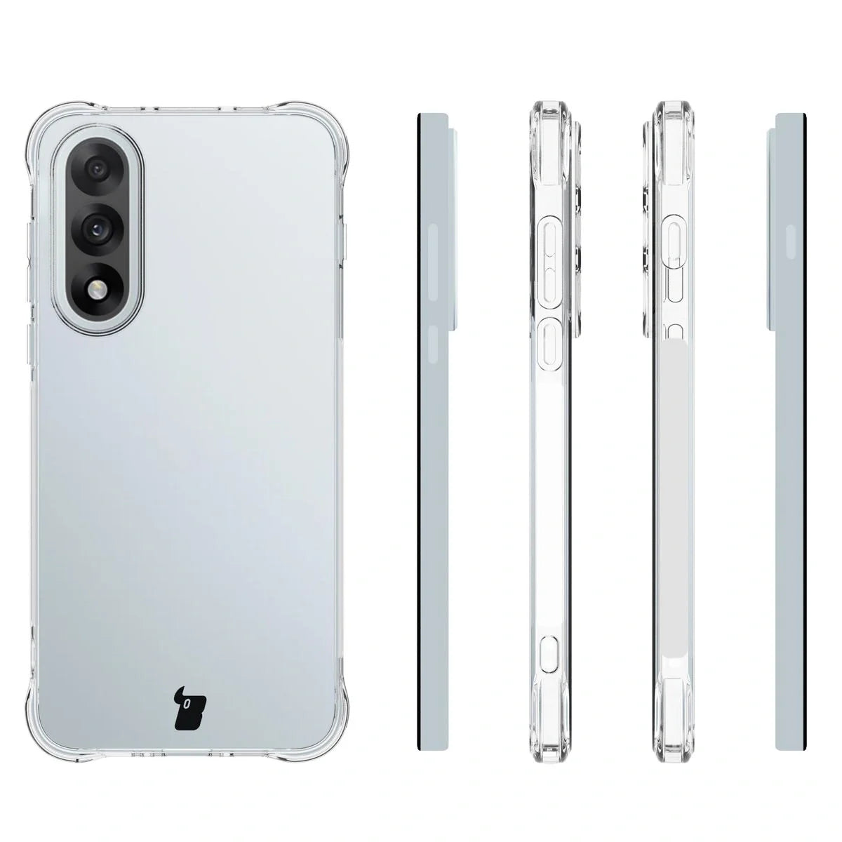 Schutzhülle + 2x gehärtetes Glas für OnePlus Nord 5, Bizon Case Clear Pack, Transparent
