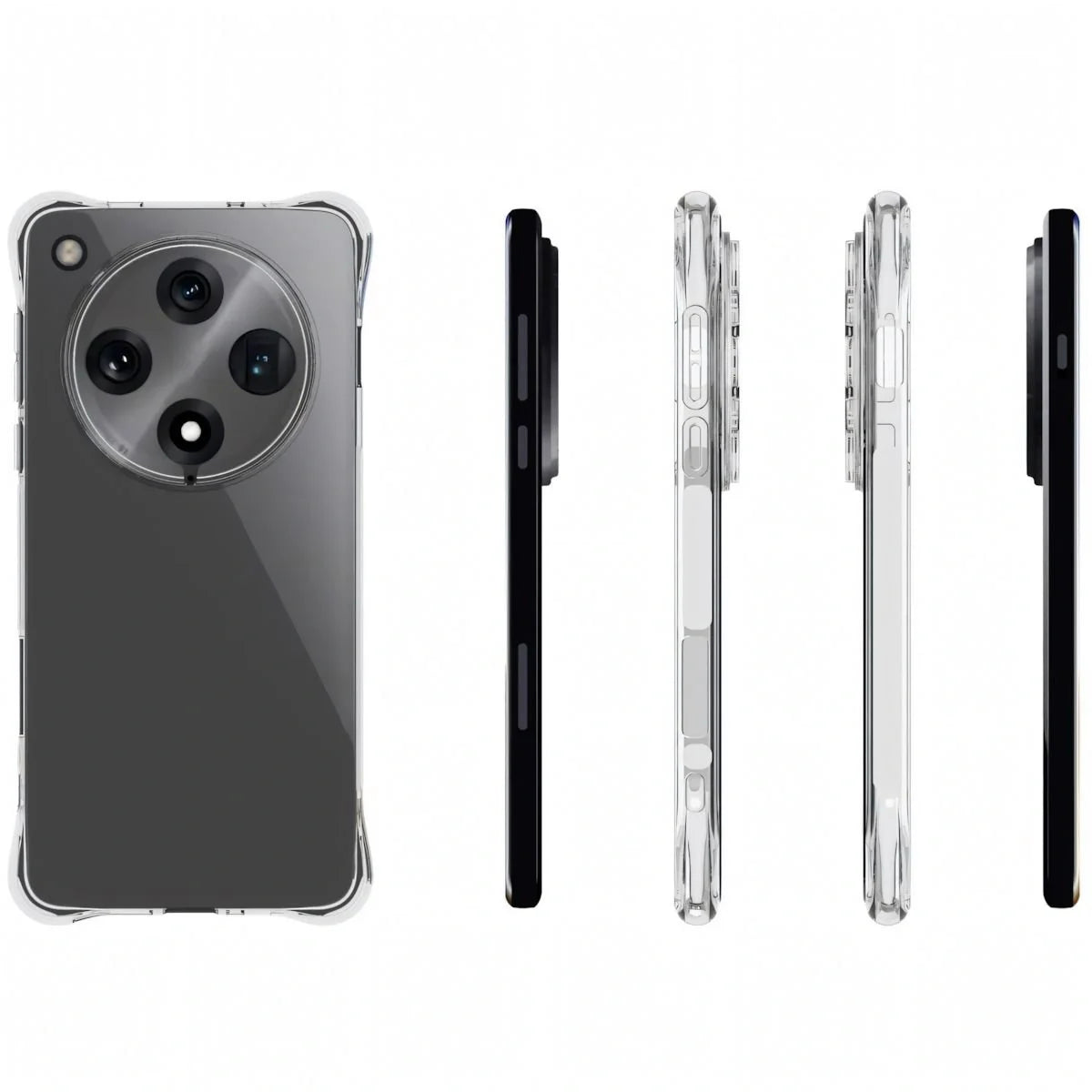 Handyhülle + 2x Folie für Oppo Find X8 Pro, Bizon Case Clear Pack, Transparent