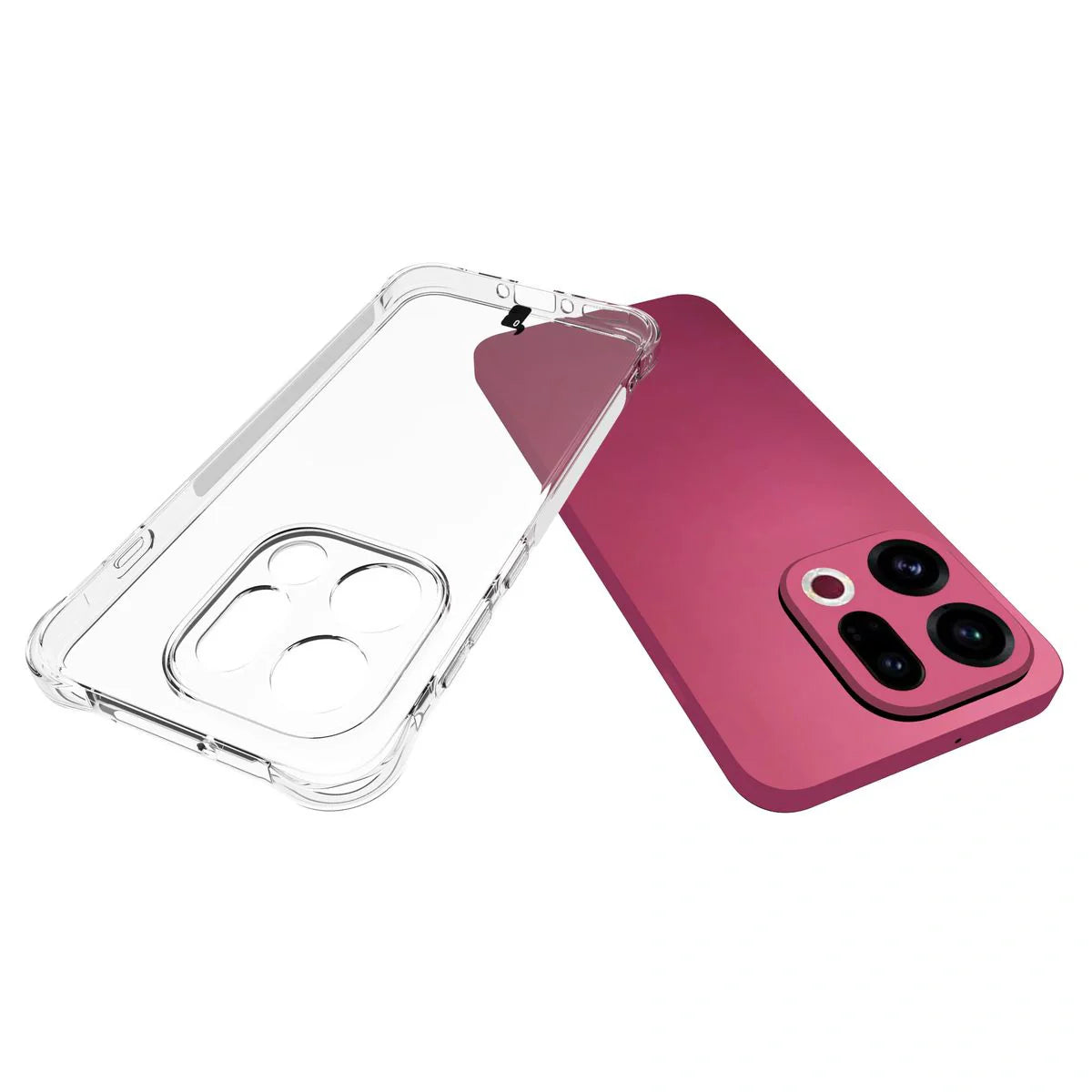 Handyhülle + 2x Folie für Oppo Find X9, Bizon Case Clear Pack, Transparent