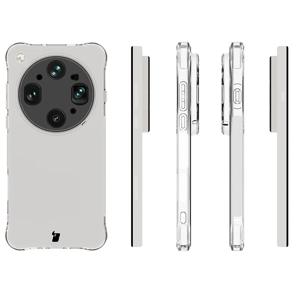 Handyhülle + 2x Folie für Oppo Find X9 Ultra, Bizon Case Clear Pack, Transparent