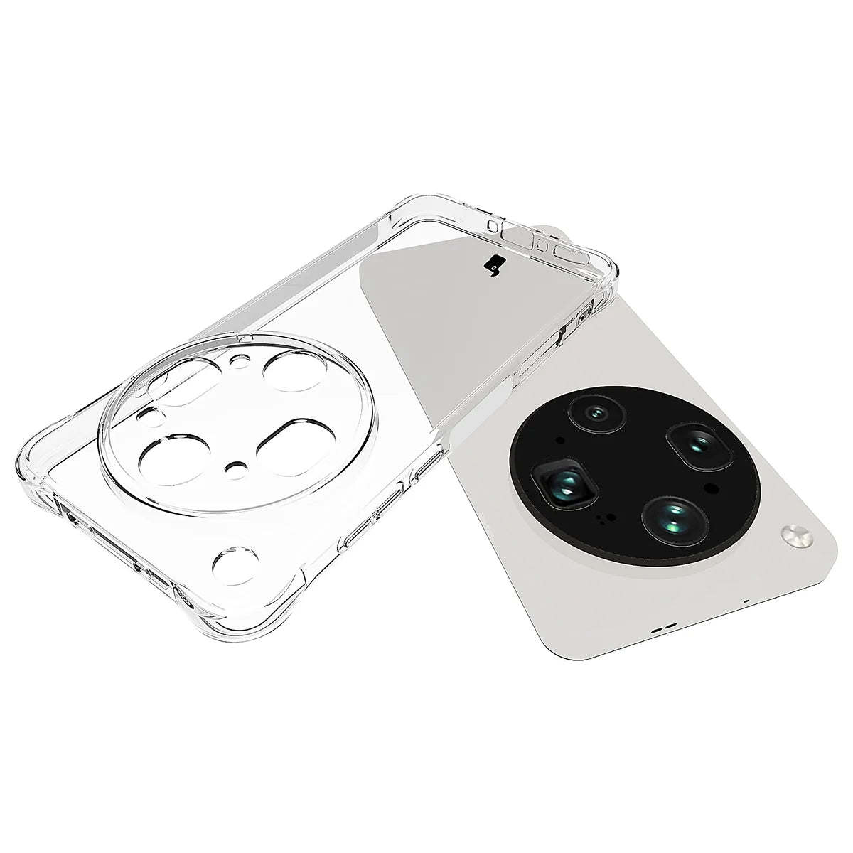 Handyhülle + 2x Folie für Oppo Find X9 Ultra, Bizon Case Clear Pack, Transparent