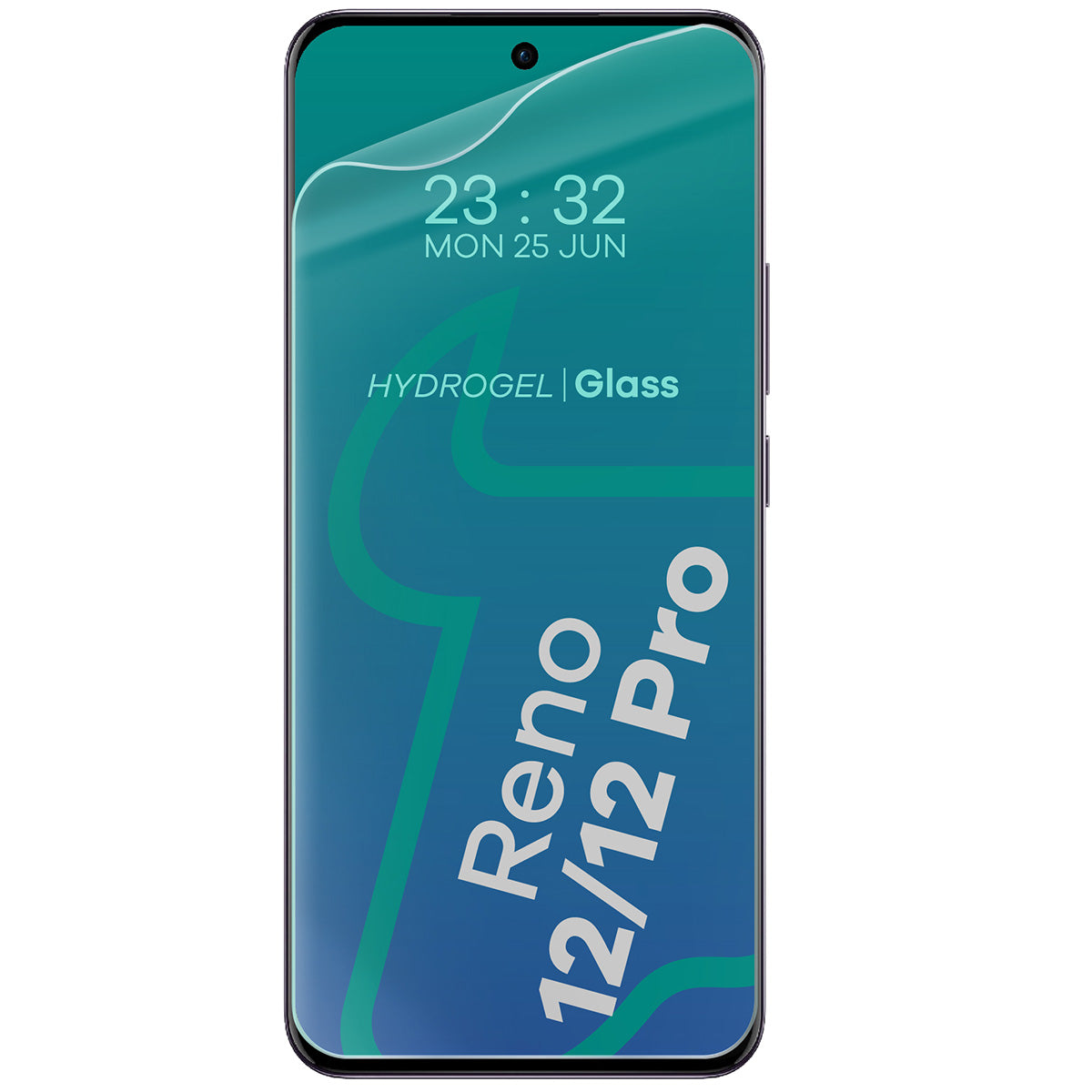 Schutzhülle + 2x Folie für Oppo Reno12, Bizon Case Clear Pack, Transparent
