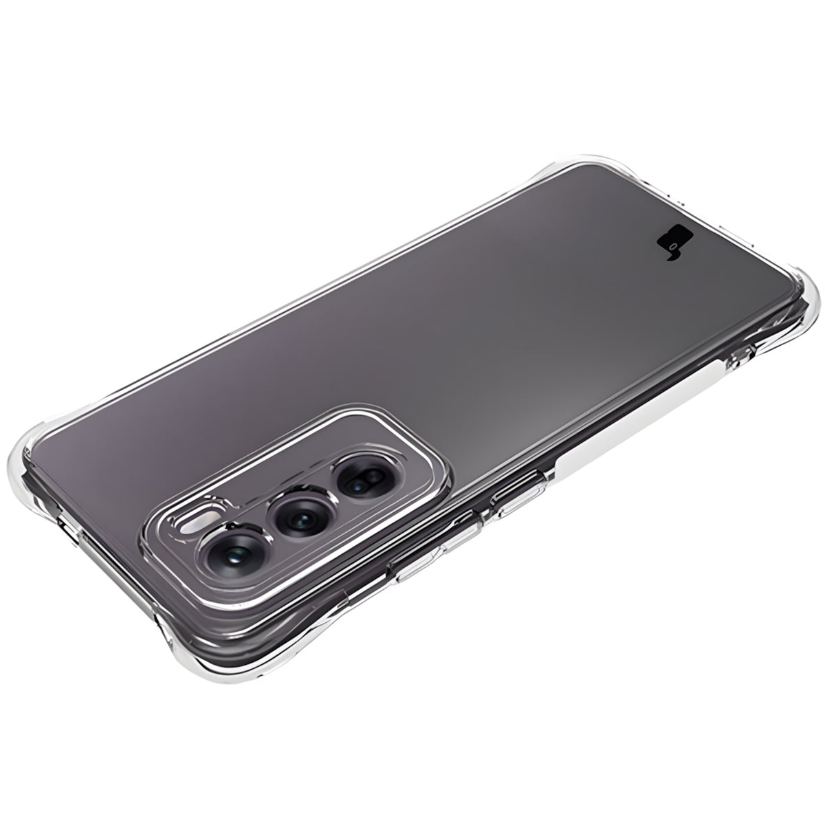 Schutzhülle + 2x Folie für Oppo Reno12, Bizon Case Clear Pack, Transparent