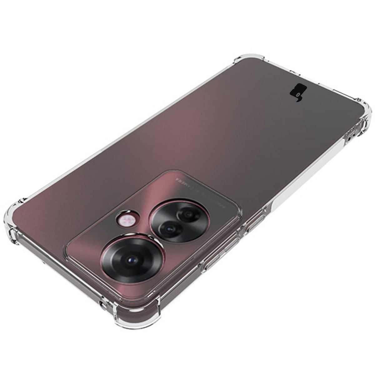 Schutzhülle + 2x Folie für Oppo Reno11 F 5G, Bizon Case Clear Pack, Transparent