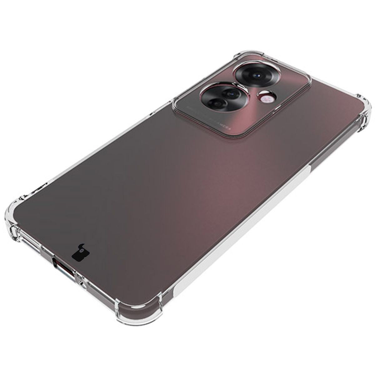 Schutzhülle + 2x Folie für Oppo Reno11 F 5G, Bizon Case Clear Pack, Transparent