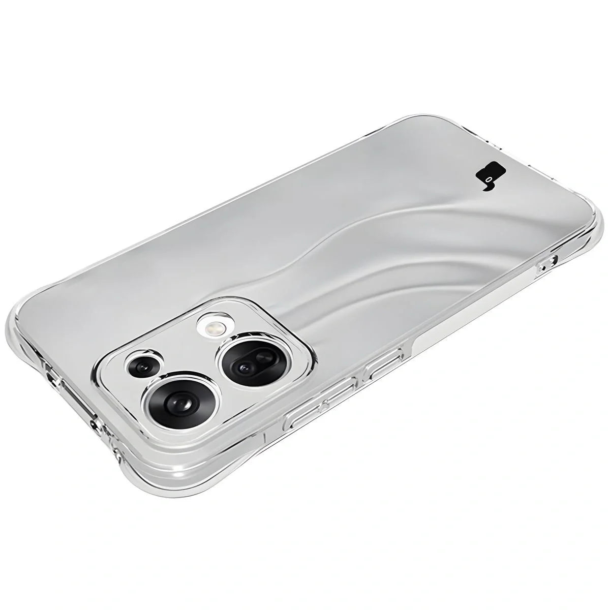 Schutzhülle + 2x gehärtetes Glas für Oppo Reno13, Bizon Case Clear Pack, Transparent