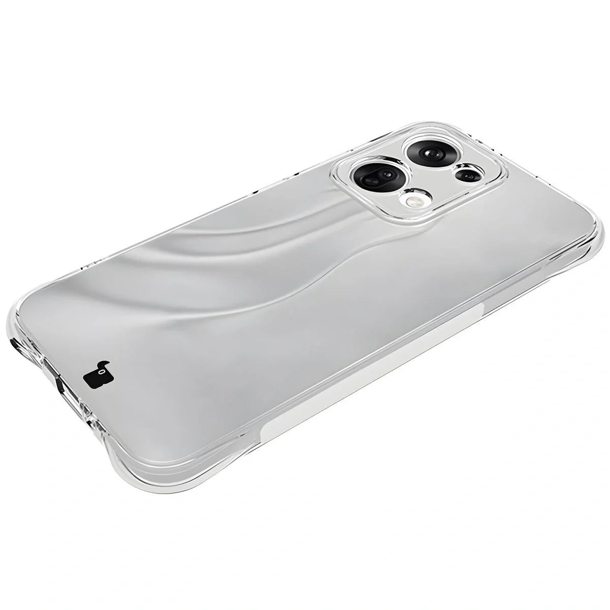 Schutzhülle + 2x gehärtetes Glas für Oppo Reno13, Bizon Case Clear Pack, Transparent