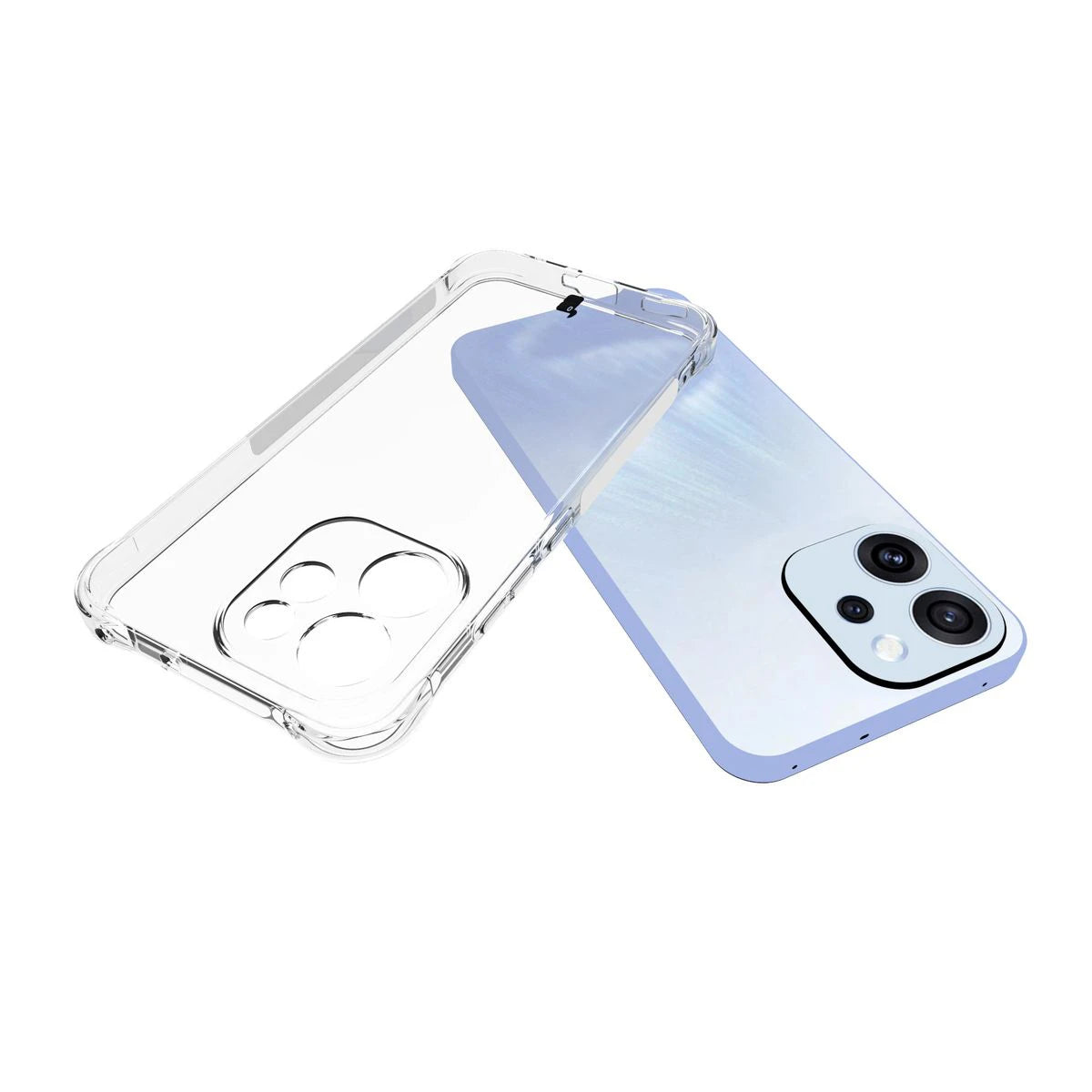 Schutzhülle + 2x gehärtetes Glas für Oppo Reno 15 F / FS, Bizon Case Clear Pack, Transparent