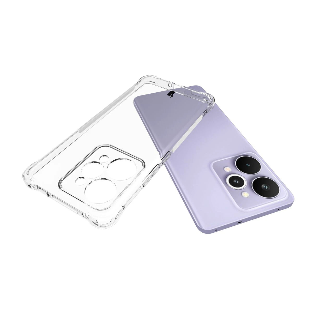 Handyhülle + 2x Folie für Oppo Reno 15 Pro, Bizon Case Clear Pack, Transparent