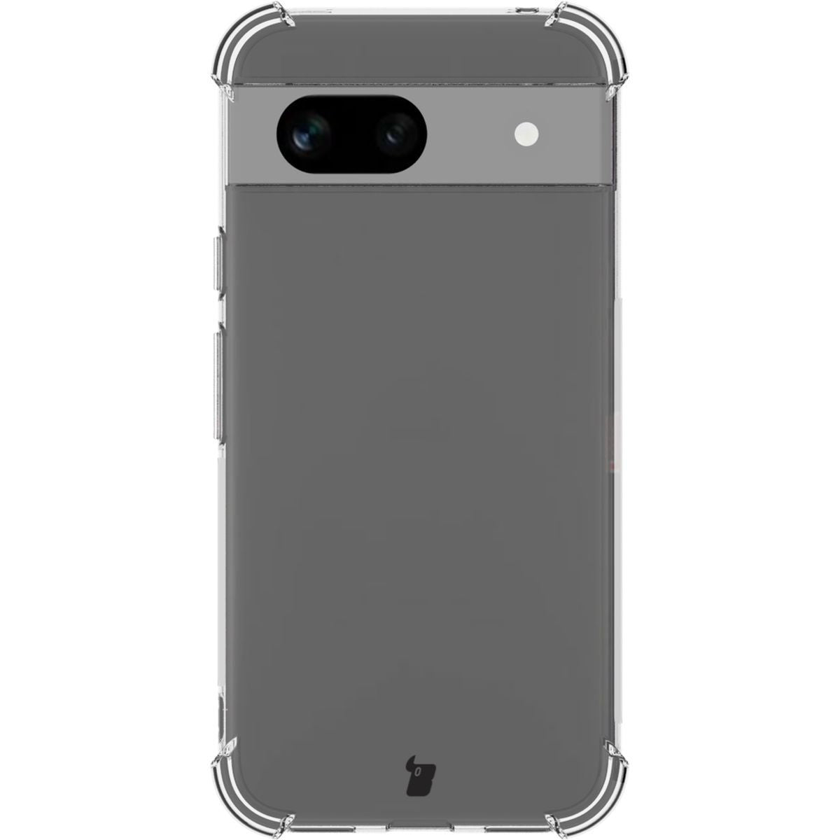 Schutzhülle + 2x Glas für Google Pixel 8a, Bizon Case Clear Pack, Transparent