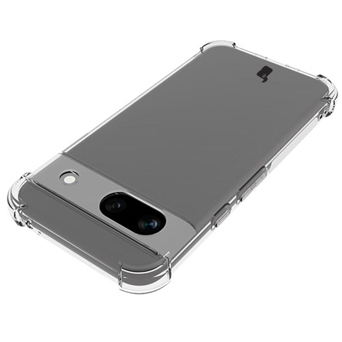 Schutzhülle + 2x Glas für Google Pixel 8a, Bizon Case Clear Pack, Transparent