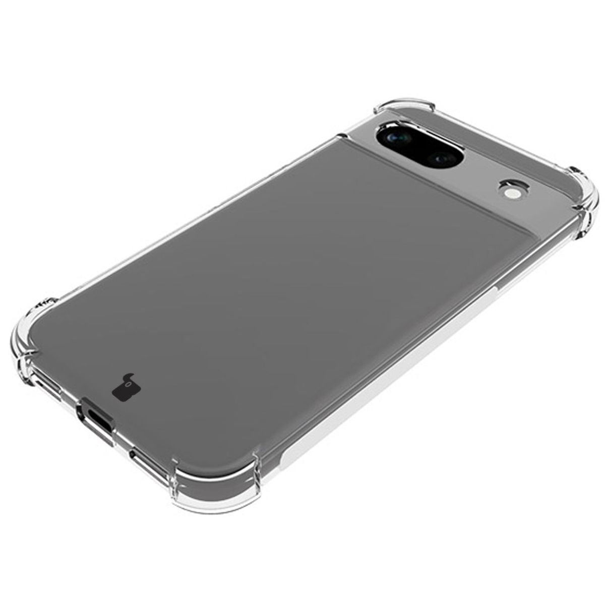 Schutzhülle + 2x Glas für Google Pixel 8a, Bizon Case Clear Pack, Transparent