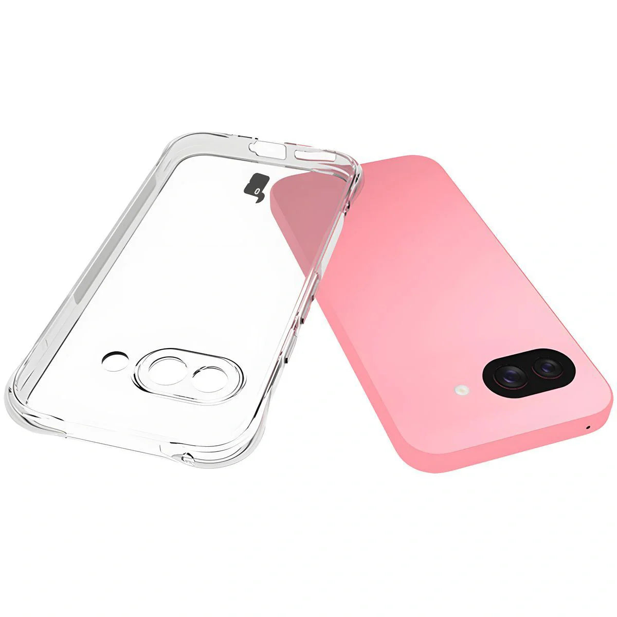 Handyhülle + 2x Folie für Pixel 9a, Bizon Case Clear Pack, Transparent