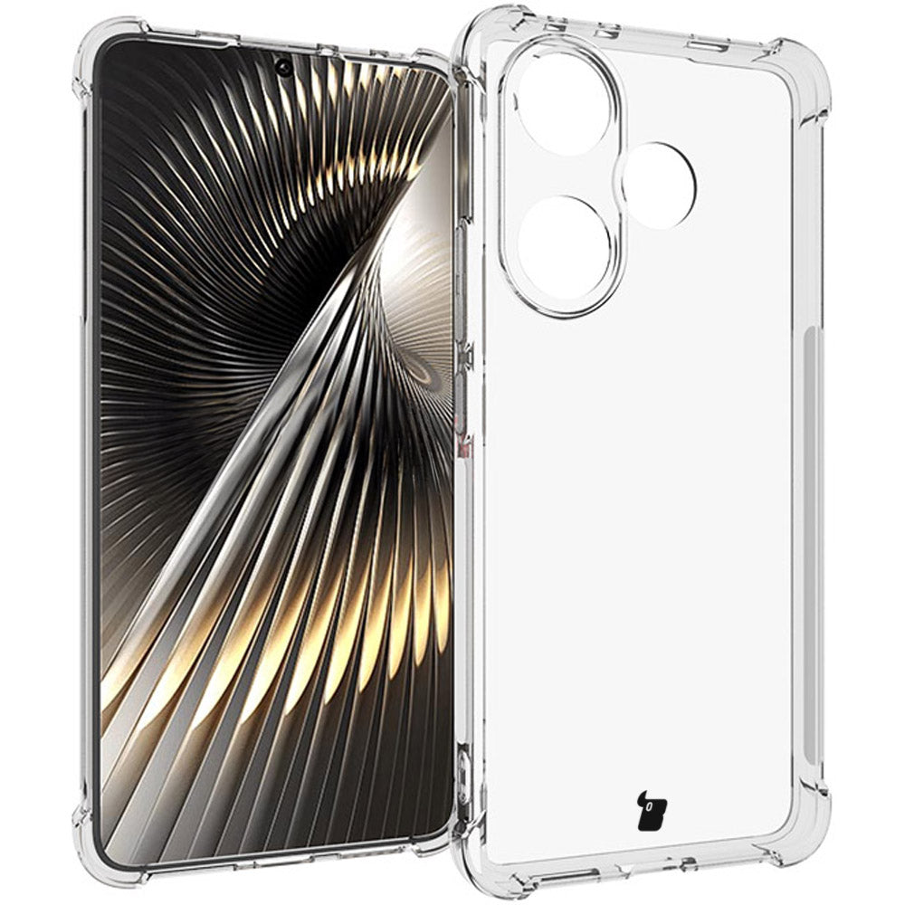 Schutzhülle + 2x gehärtetes Glas für Xiaomi Poco F6, Bizon Case Clear Pack, Transparent