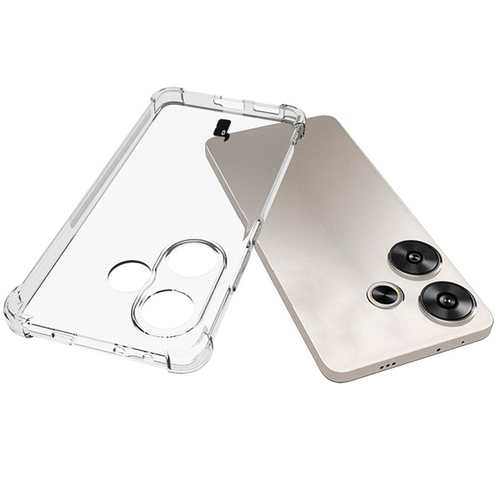 Schutzhülle + 2x gehärtetes Glas für Xiaomi Poco F6, Bizon Case Clear Pack, Transparent