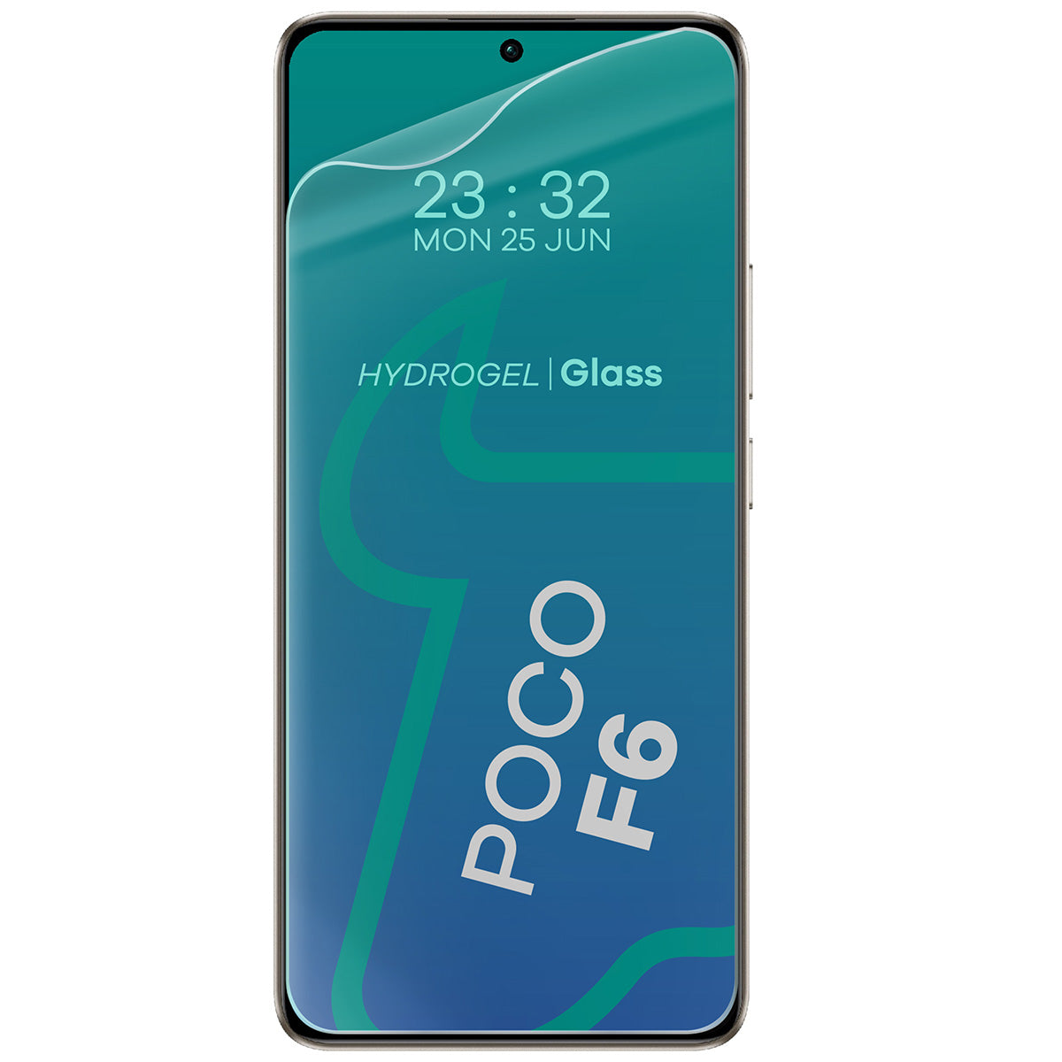 Schutzhülle + 2x gehärtetes Glas für Xiaomi Poco F6, Bizon Case Clear Pack, Transparent