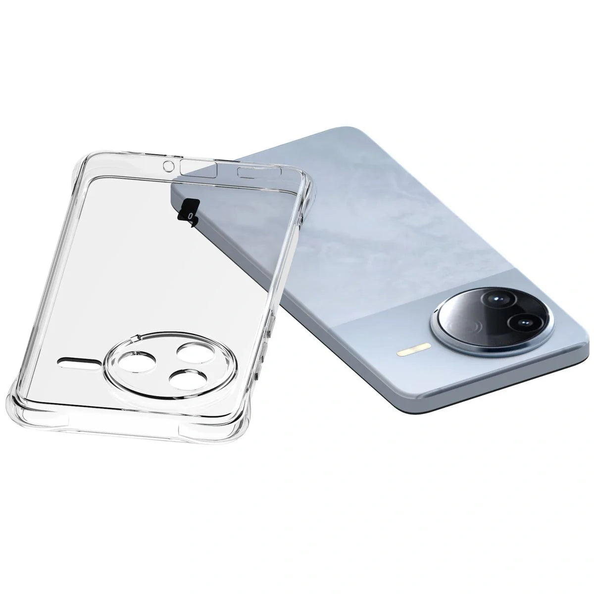 Schutzhülle + 2x gehärtetes Glas für Xiaomi Poco F7 Pro, Bizon Case Clear Pack, Transparent