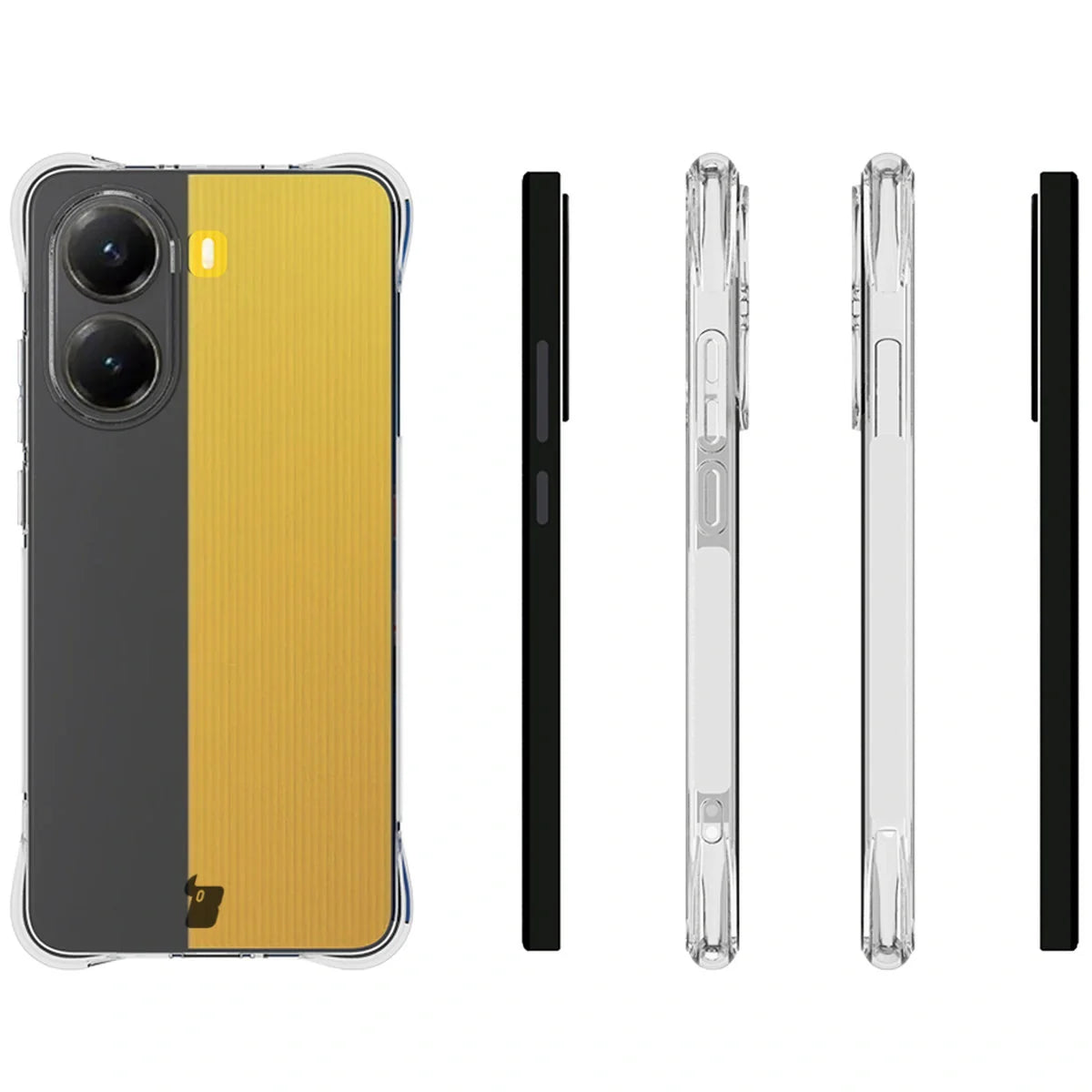 Schutzhülle + 2x gehärtetes Glas für Xiaomi POCO X7 Pro, Bizon Case Clear Pack, Transparent