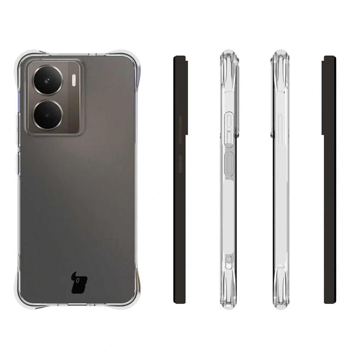 Schutzhülle + 2x gehärtetes Glas für Realme 14 5G / 14T 5G, Bizon Case Clear Pack, Transparent