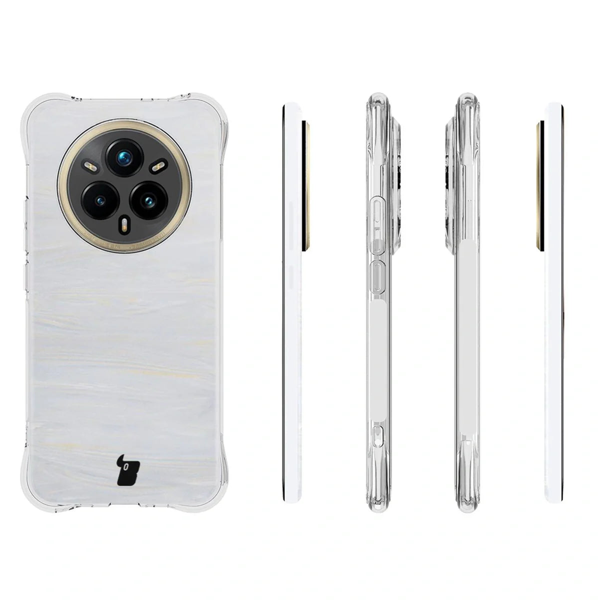 Handyhülle + 2x Folie für Realme 14 Pro Plus 5G, Bizon Case Clear Pack, Transparent