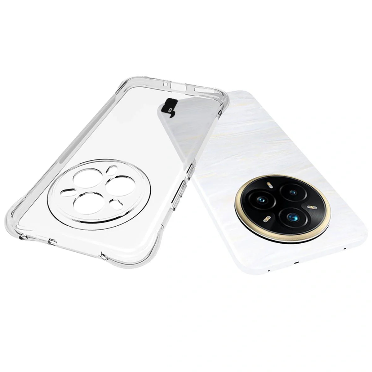 Handyhülle + 2x Folie für Realme 14 Pro Plus 5G, Bizon Case Clear Pack, Transparent