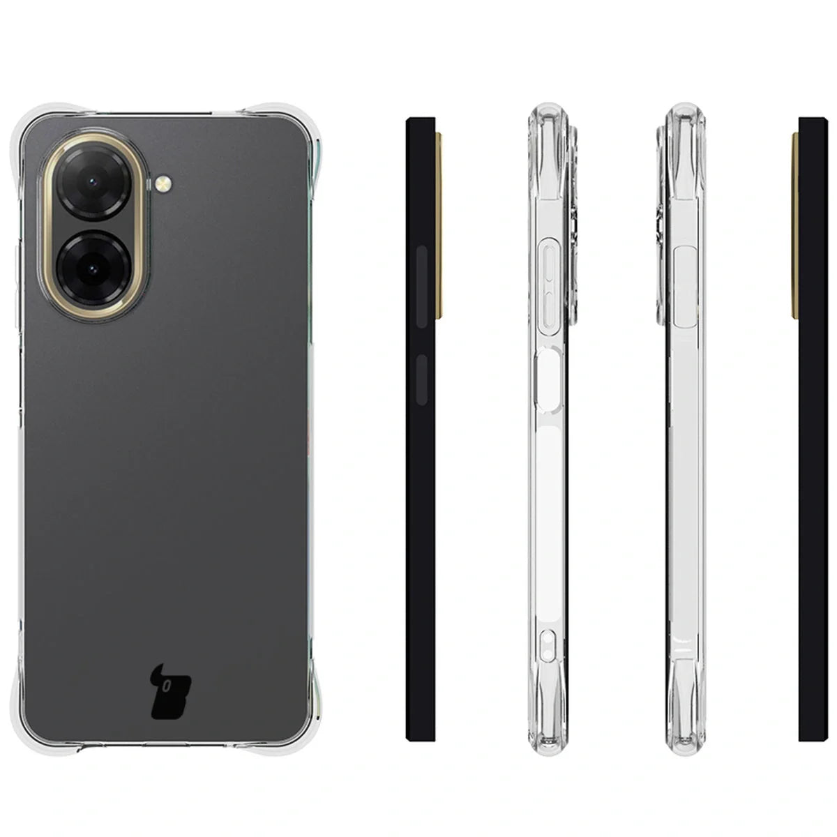 Schutzhülle + 2x gehärtetes Glas für Xiaomi Redmi A5 4G / POCO C71 4G, Bizon Case Clear Pack, Transparent