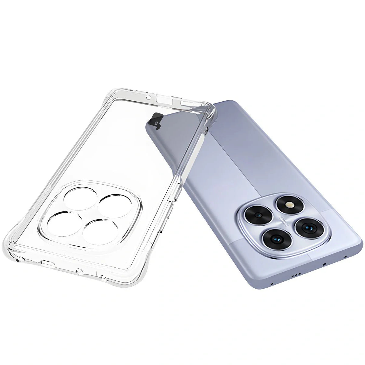 Handyhülle + 2x Folie für Xiaomi Redmi Note 14 Pro 5G, Bizon Case Clear Pack, Transparent