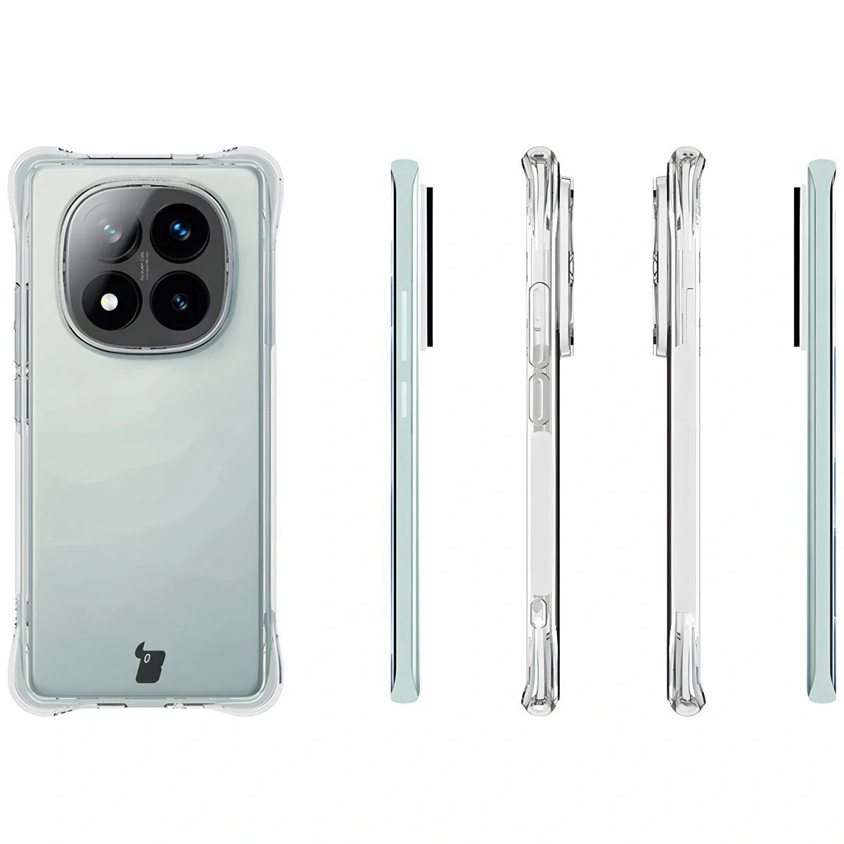 Handyhülle + 2x Folie für Xiaomi Redmi Note 14 Pro Plus 5G, Bizon Case Clear Pack, Transparent