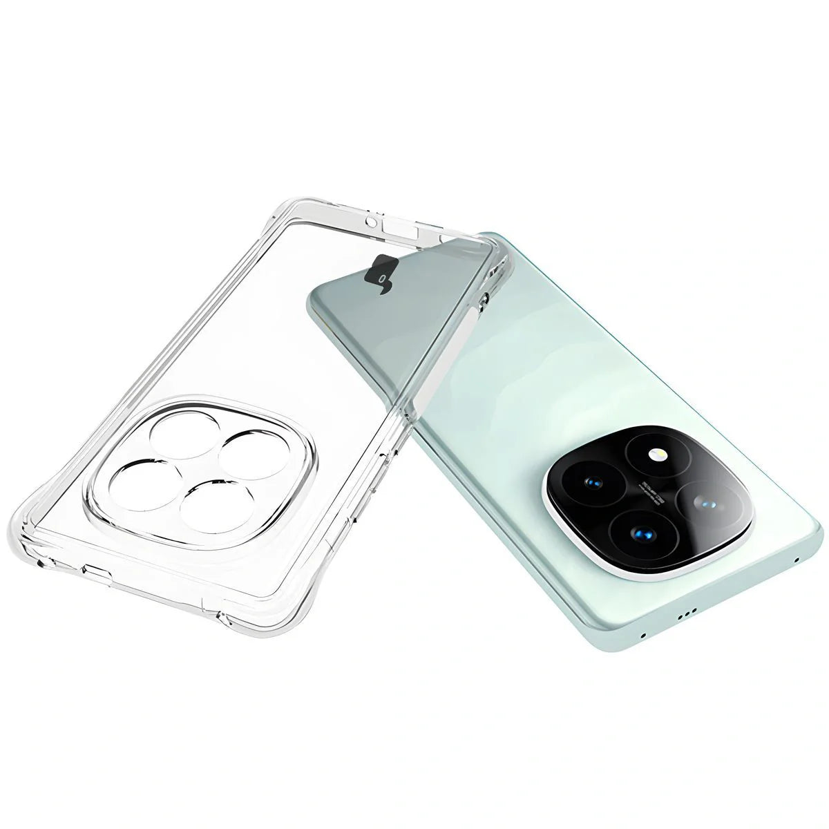 Handyhülle + 2x Folie für Xiaomi Redmi Note 14 Pro Plus 5G, Bizon Case Clear Pack, Transparent