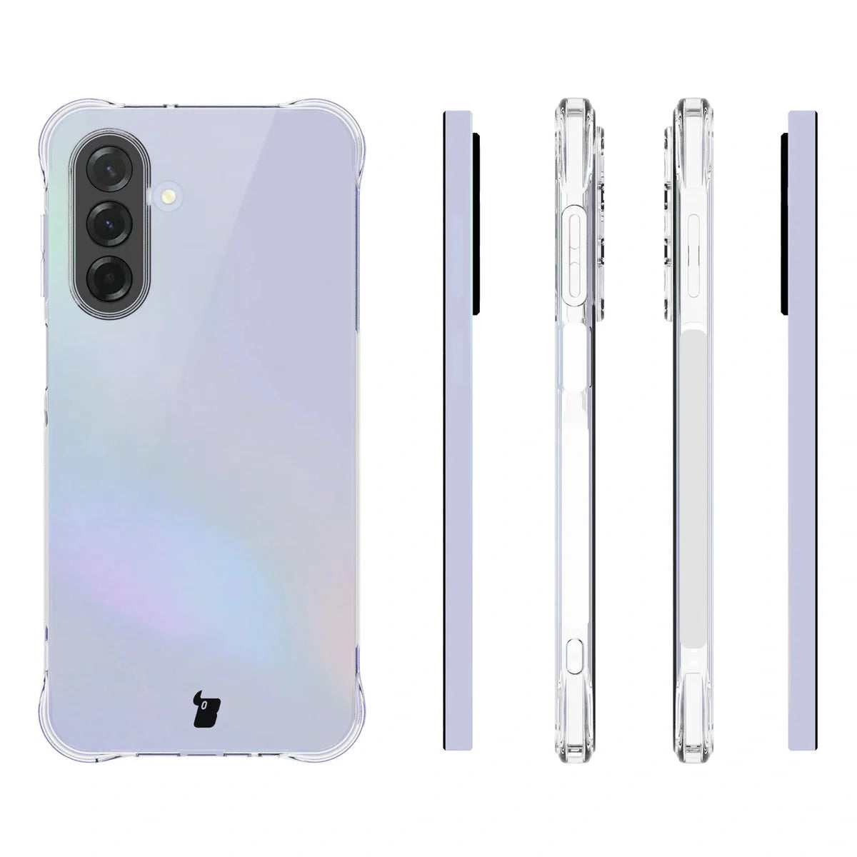 Schutzhülle + 2x gehärtetes Glas für Galaxy A17 5G, Bizon Case Clear Pack, Transparent
