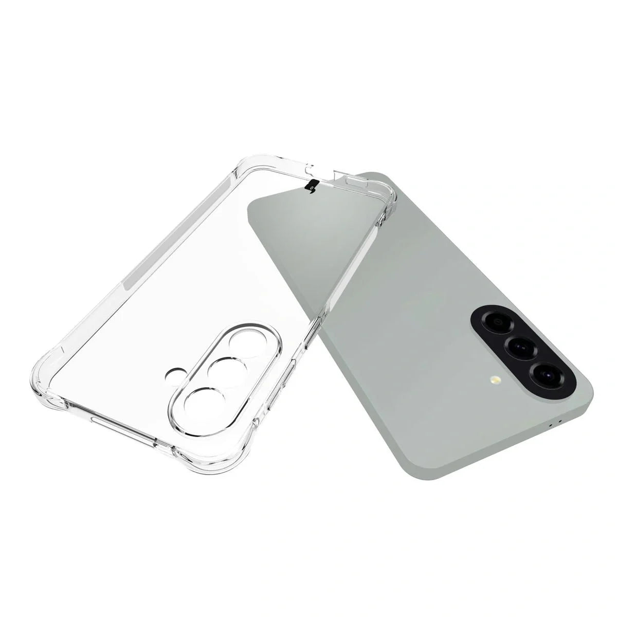 Schutzhülle + 2x gehärtetes Glas für Galaxy A57 5G, Bizon Case Clear Pack, Transparent