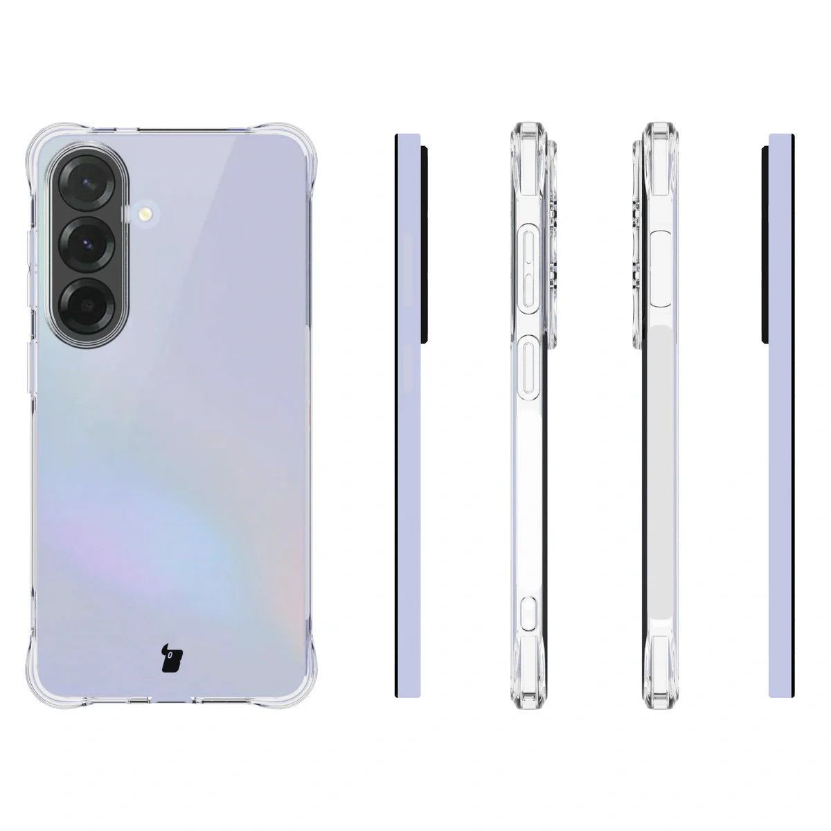 Schutzhülle + 2x gehärtetes Glas für Galaxy S26, Bizon Case Clear Pack, Transparent