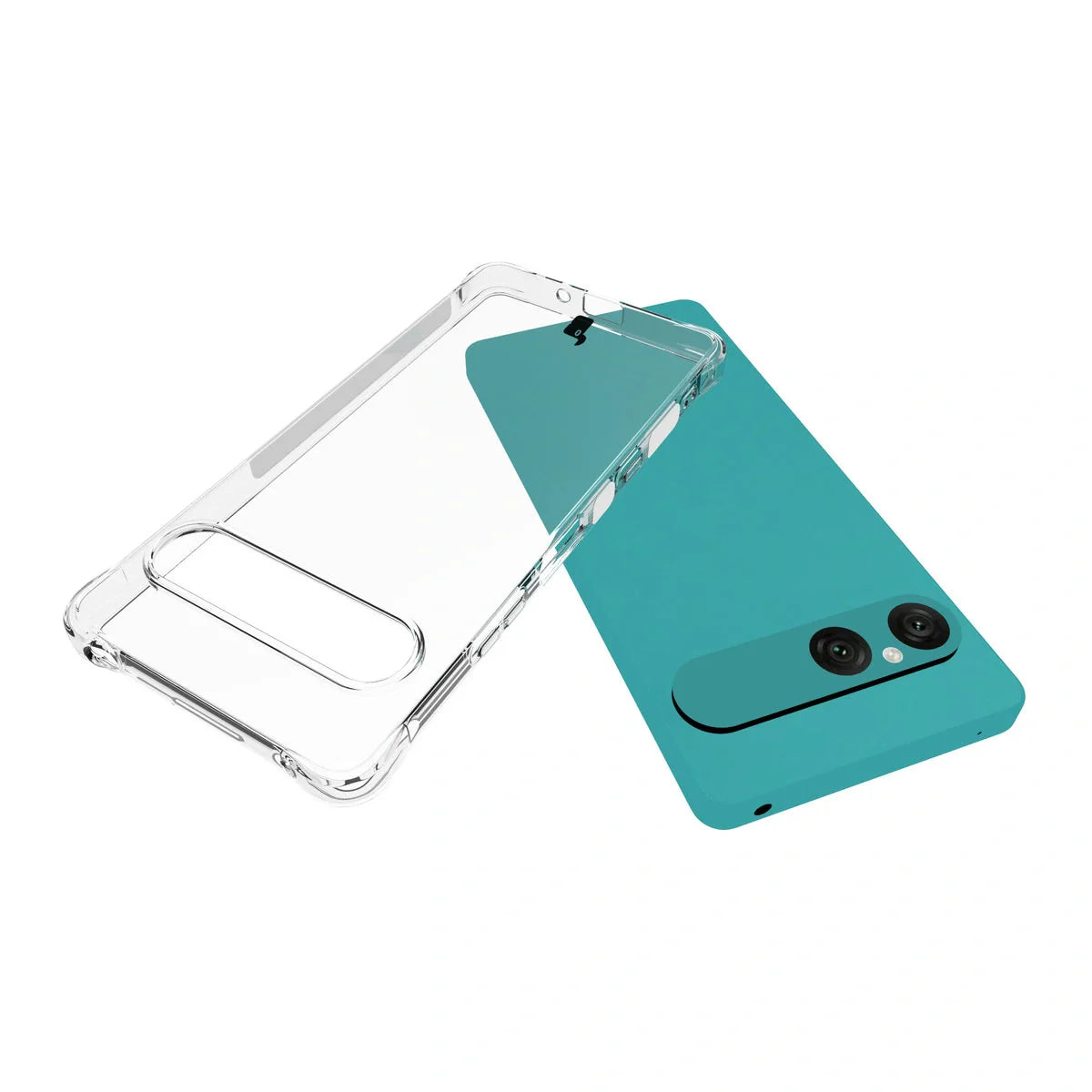 Schutzhülle + 2x gehärtetes Glas + Kameraschutz für Sony Xperia 10 VII, Bizon Case Clear Pack, Transparent