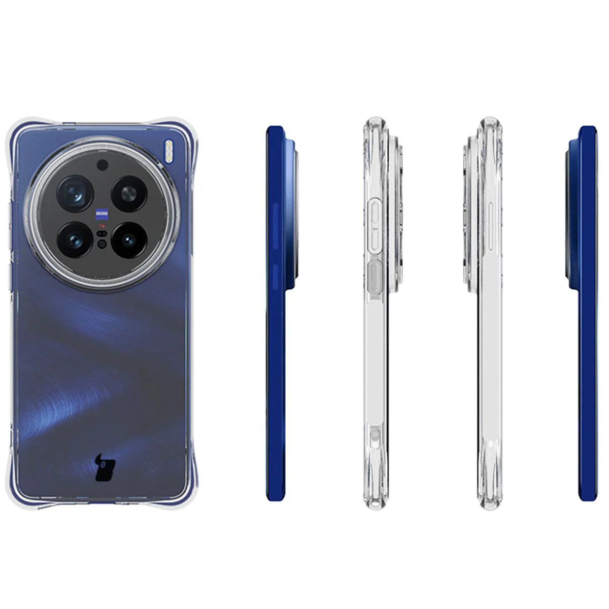 Handyhülle + 2x Folie für Vivo X200 Pro, Bizon Case Clear Pack, Transparent