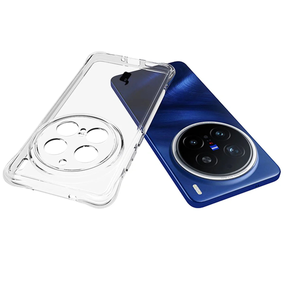 Handyhülle + 2x Folie für Vivo X200 Pro, Bizon Case Clear Pack, Transparent