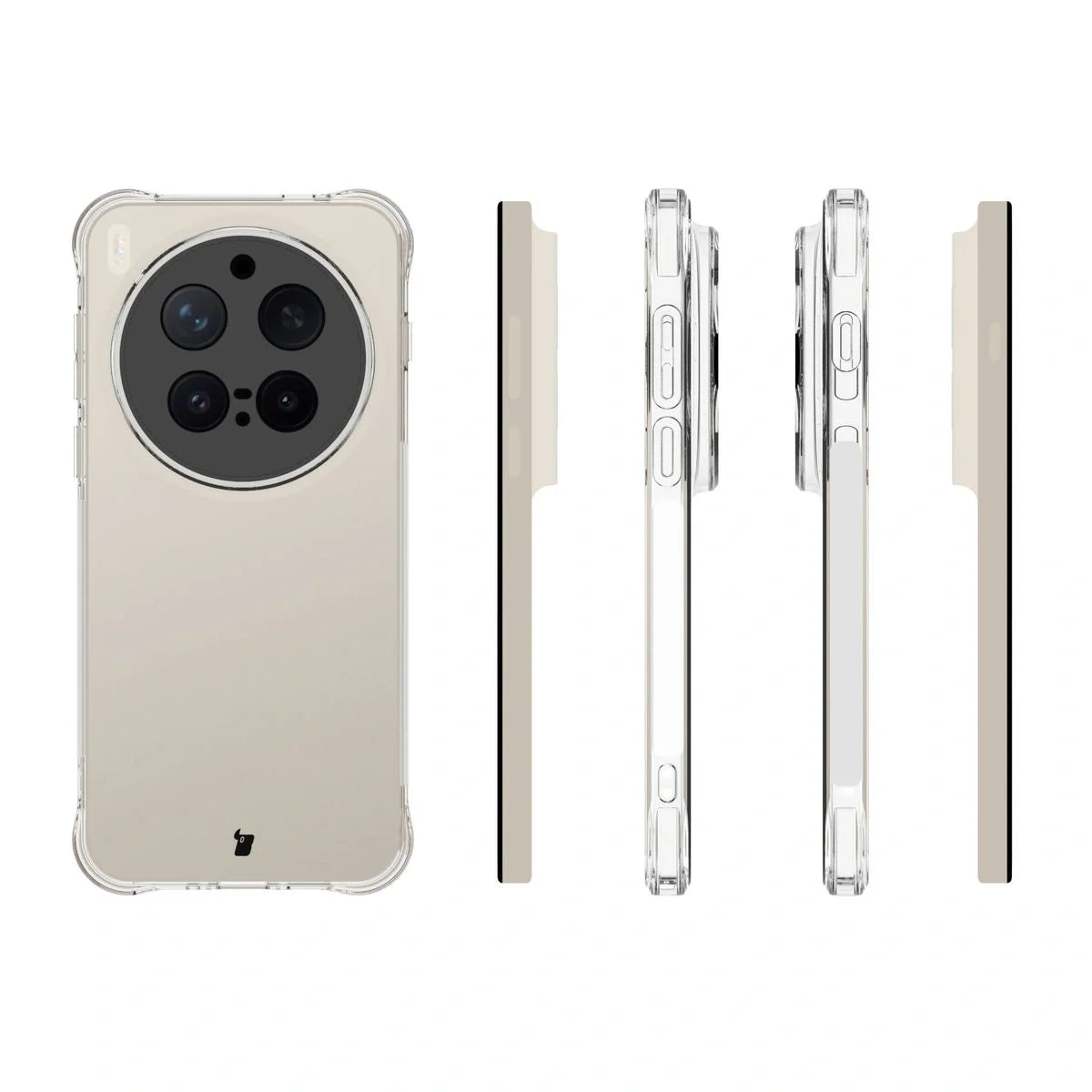 Handyhülle + 2x Folie für Vivo X300 Pro, Bizon Case Clear Pack, Transparent
