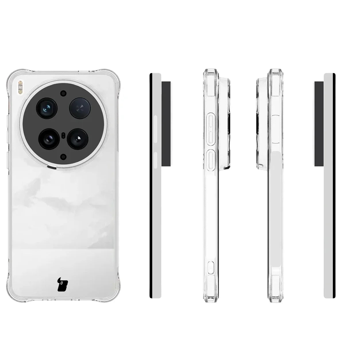 Handyhülle + 2x Folie für Vivo X300 Ultra, Bizon Case Clear Pack, Transparent