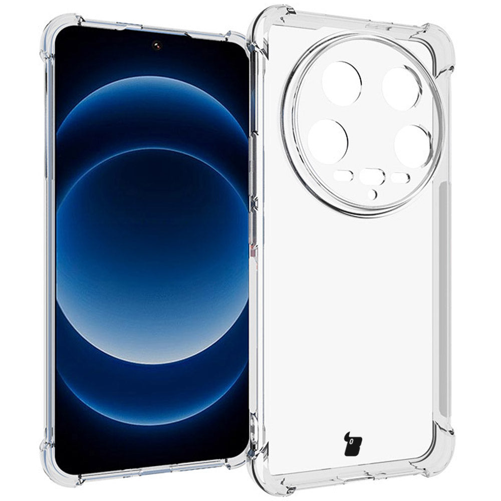 Schutzhülle + 2x Folie für Xiaomi 14 Ultra, Bizon Case Clear Pack, Transparent