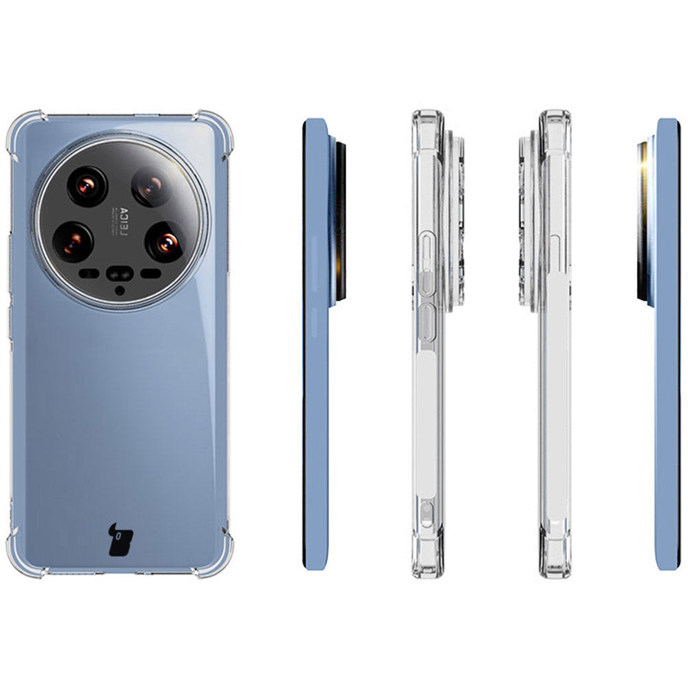 Schutzhülle + 2x Folie für Xiaomi 14 Ultra, Bizon Case Clear Pack, Transparent