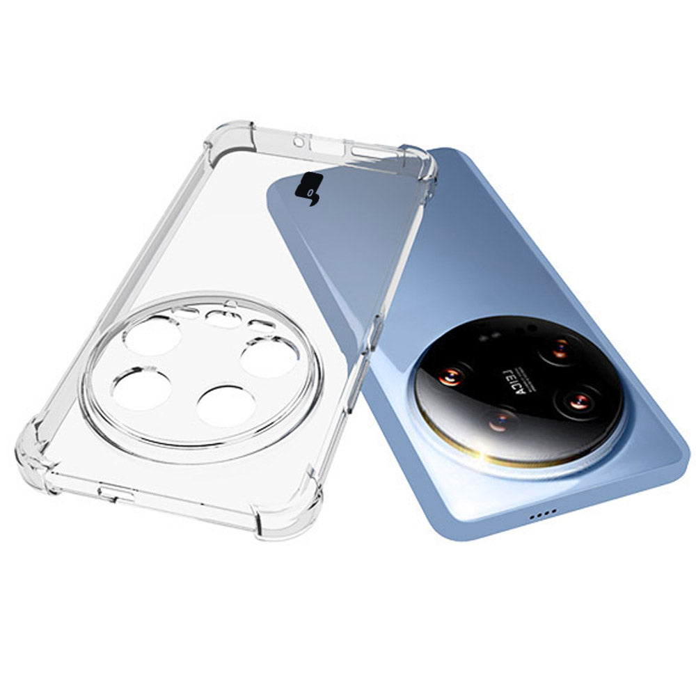 Schutzhülle + 2x Folie für Xiaomi 14 Ultra, Bizon Case Clear Pack, Transparent