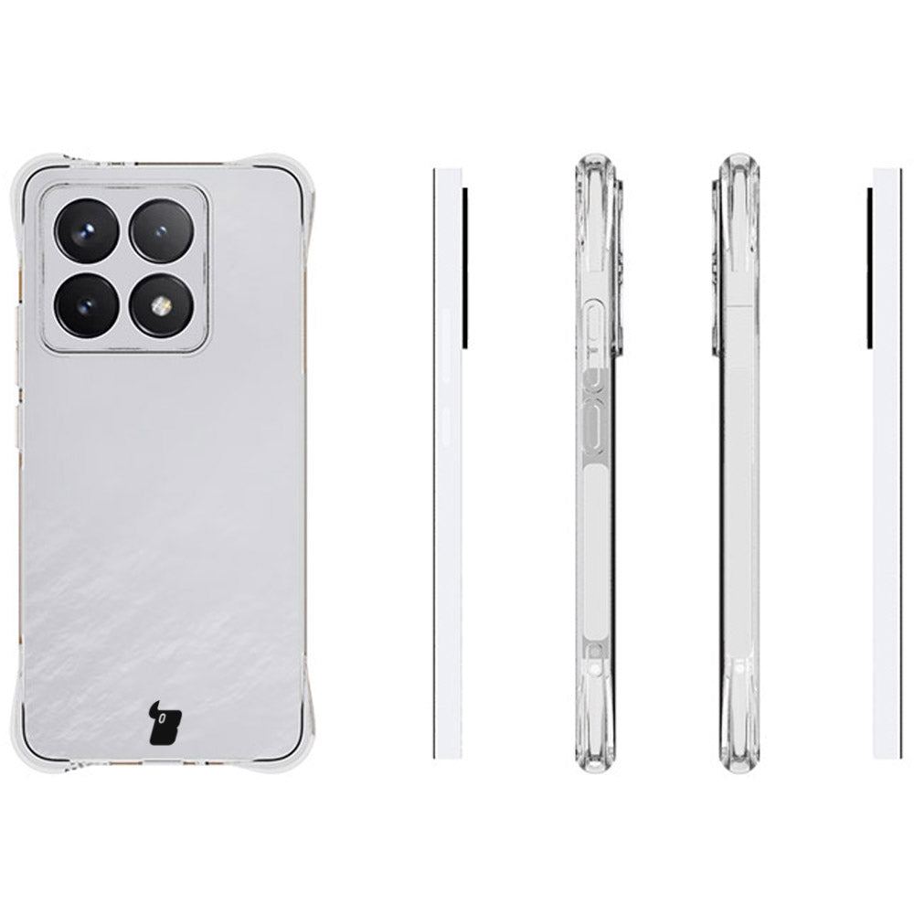 Schutzhülle + 2x gehärtetes Glas für Xiaomi 14T, Bizon Case Clear Pack, Transparent