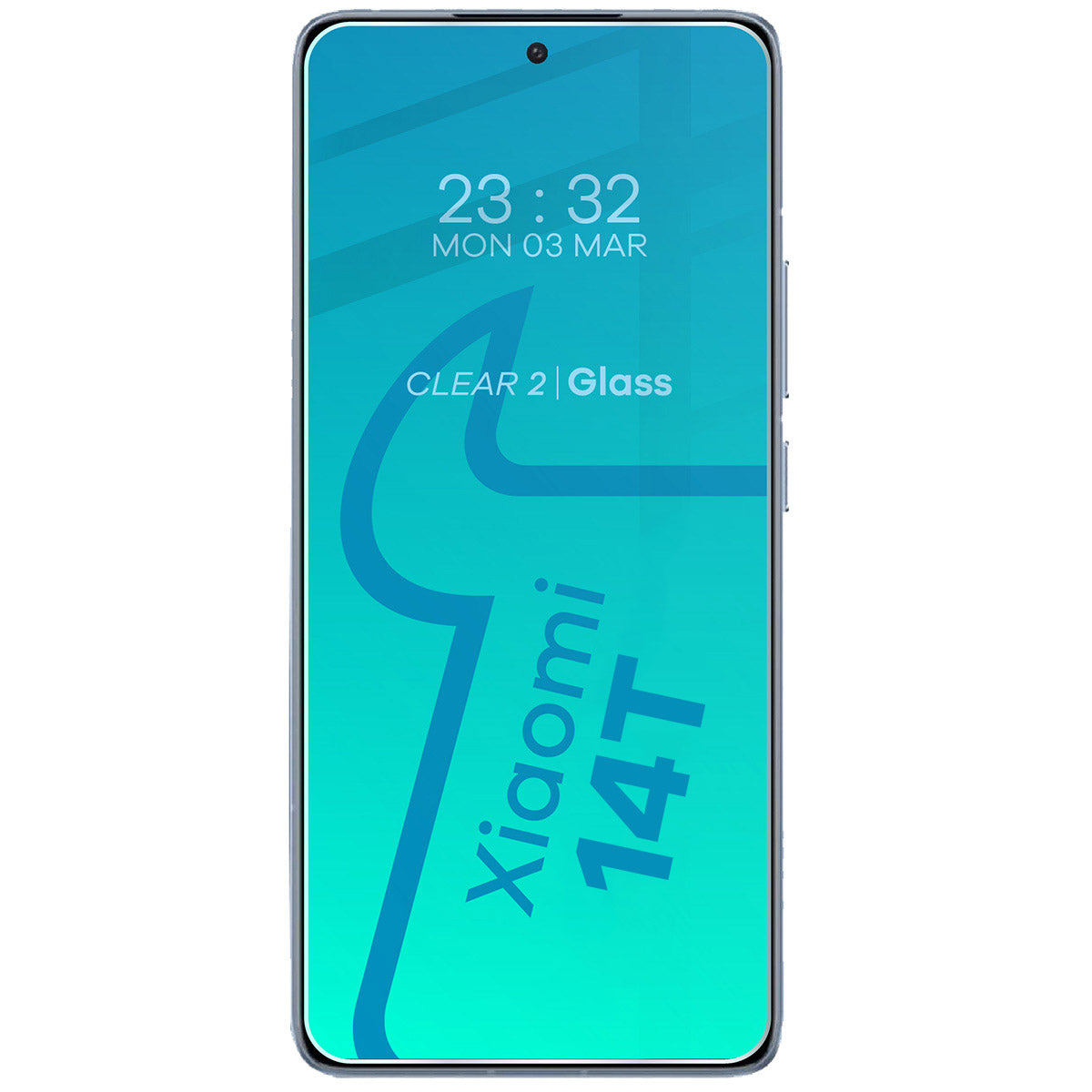 Schutzhülle + 2x gehärtetes Glas für Xiaomi 14T, Bizon Case Clear Pack, Transparent