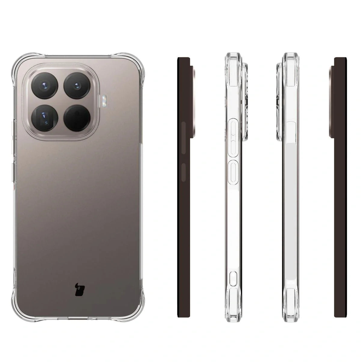 Schutzhülle + 2x gehärtetes Glas für Xiaomi 15T Pro, Bizon Case Clear Pack, Transparent