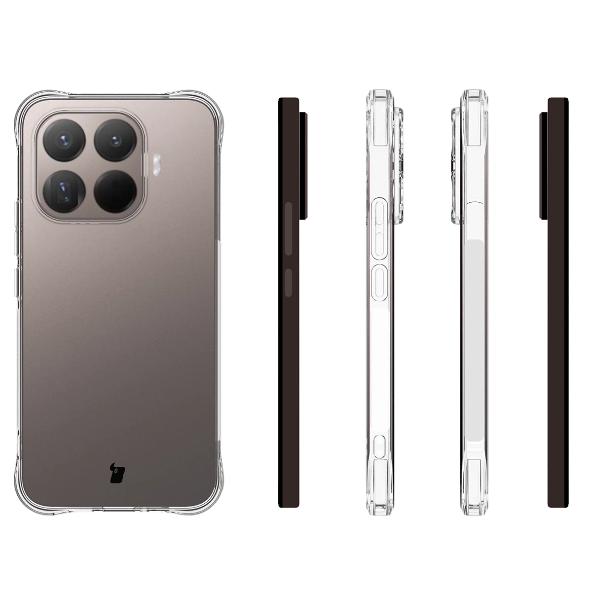 Schutzhülle + 2x gehärtetes Glas für Xiaomi 17T Pro, Bizon Case Clear Pack, Transparent