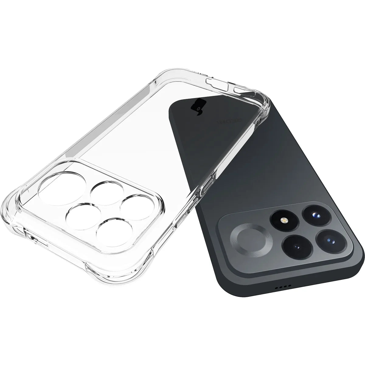 Schutzhülle + 2x gehärtetes Glas für Xiaomi POCO F9 Pro, Bizon Case Clear Pack, Transparent (5/9)