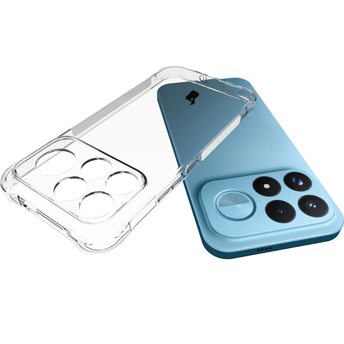 Schutzhülle + 2x gehärtetes Glas für Xiaomi POCO F9 Ultra, Bizon Case Clear Pack, Transparent (5/9)