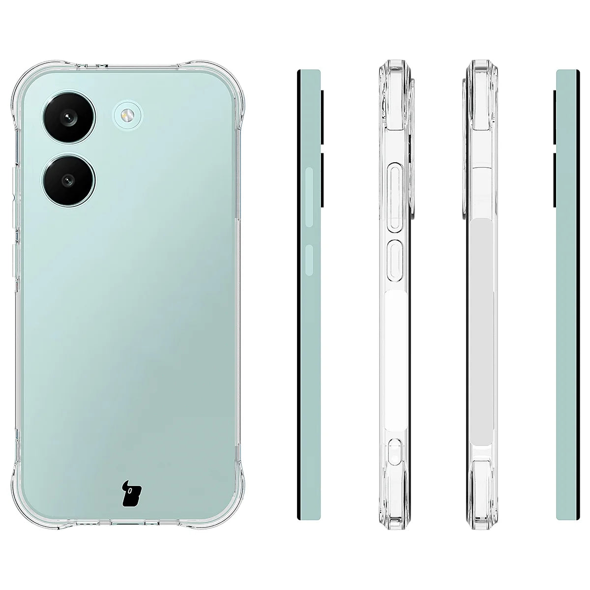 Handyhülle + 2x Folie für Xiaomi POCO X8 Pro, Bizon Case Clear Pack, Transparent
