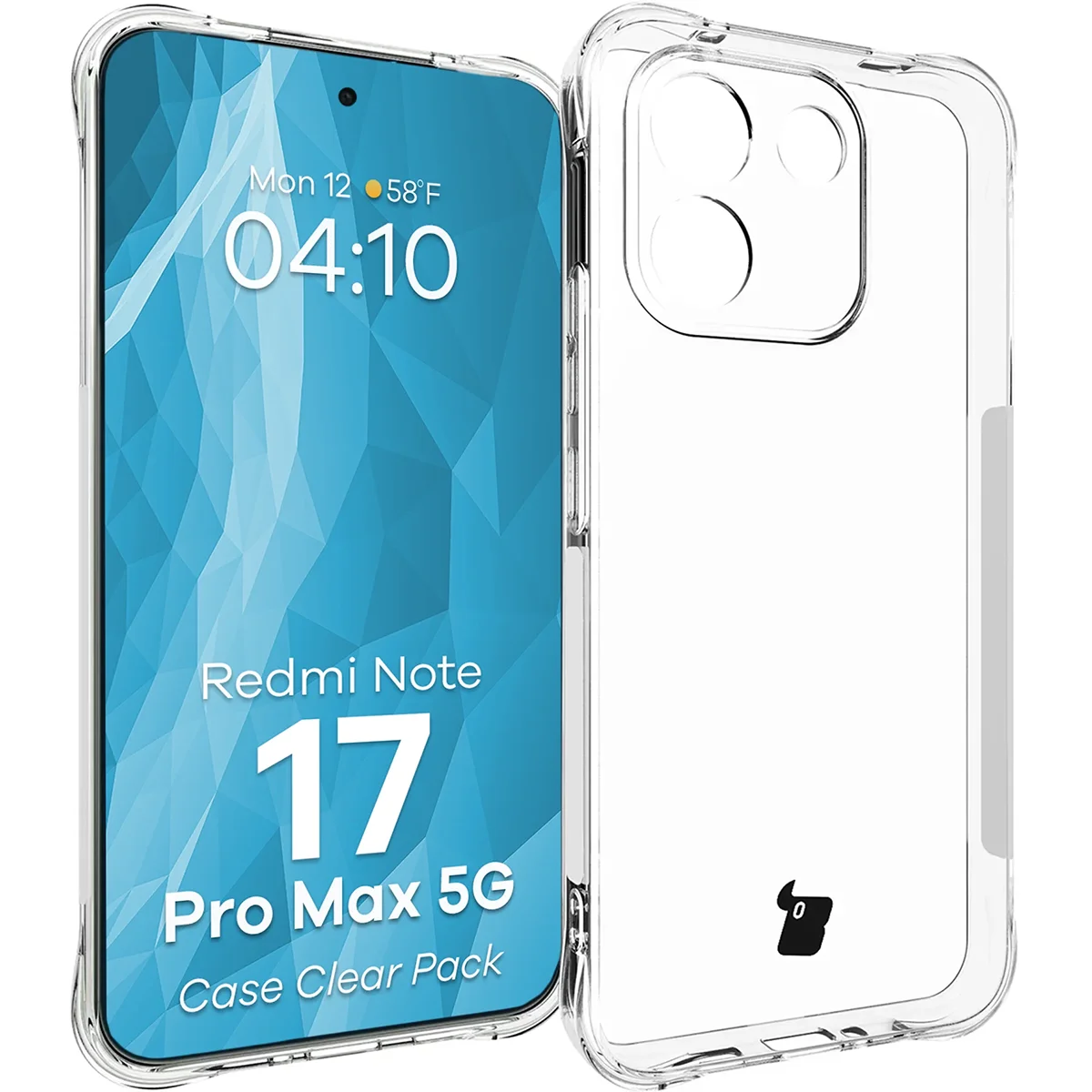 Schutzhülle + 2x gehärtetes Glas für Xiaomi Redmi Note 17 Pro Max 5G, Bizon Case Clear Pack, Transparent (3/8)
