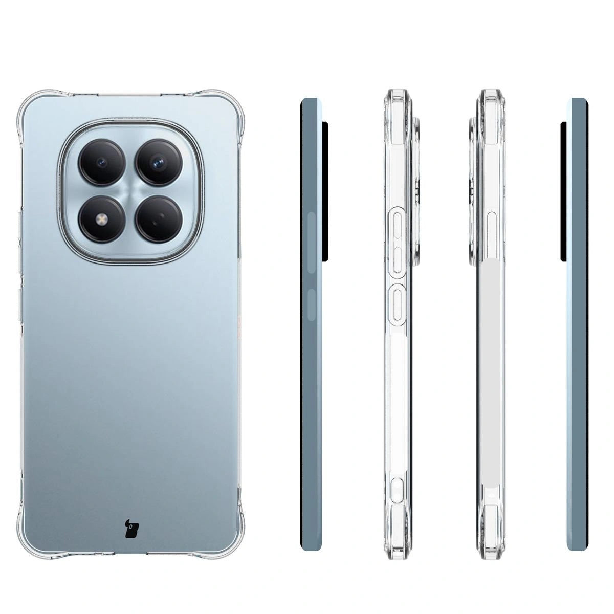 Handyhülle + 2x Folie für Xiaomi Redmi Note 15 Pro 4G, Bizon Case Clear Pack, Transparent